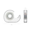 Picture of ERICHKRAUSE TAPE DISPENSER SMALL CLEAR 12MM X 25M